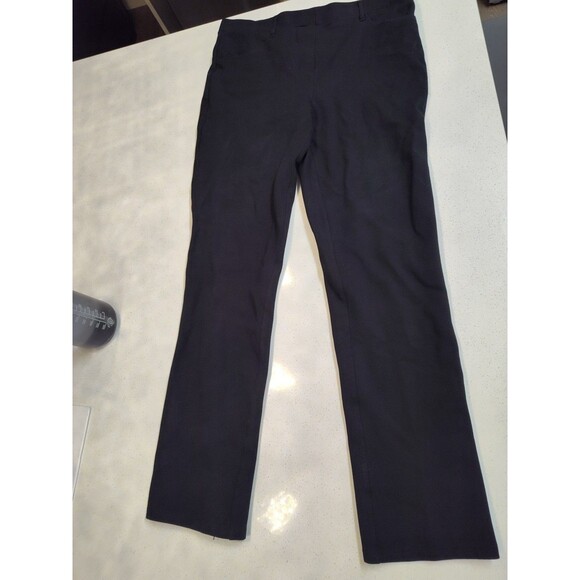 Quince Women Ultra-Stretch Ponte Straight Leg 4-Pocket Pants Size Large Black - Picture 1 of 7